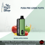 DOUBLE-APPLE-SHISHA,-PURA-PRO-12000-PUFFS